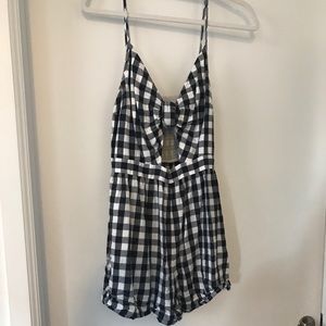 American Eagle Gingham Romper